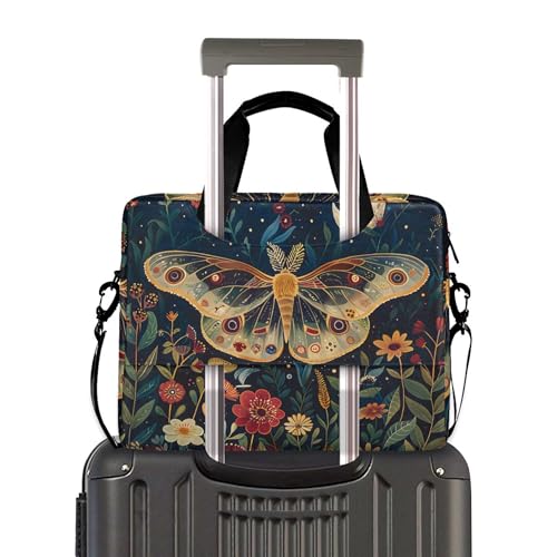 Bolsa para portátil ALAZA Butterfly Moon Flowers 13-15.6" miniatura 3