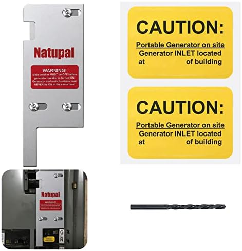 Natupal Generator Interlock Kit Compatible with Square D Vertical Main 150 or 200 amp Breaker,3 1/4 to 4 Inch Spacing Between Main and Branch Breaker