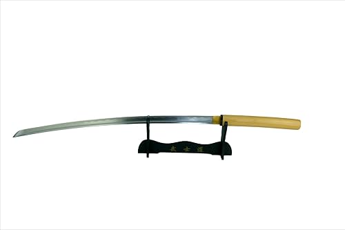 Miniatura 4 de Makoto Handmade Sharp Japanese Samurai Shirasaya Katana Sword w/High Gloss Wood Saya
