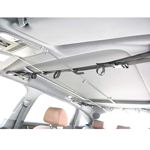 XERGUR Vehicle Fishing Rod Rack, Car Fishing Rod Holder Strap,Fishing Pole Carrier Storage Rack for SUVs Wagons and Vans with 2 Suction Cups - Thumbnail 7
