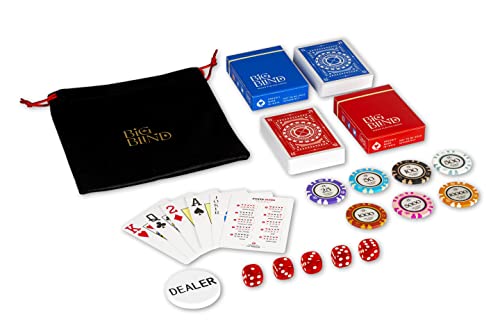 Image of Big Blind 500 Pieces Poker Chips Set for Adult