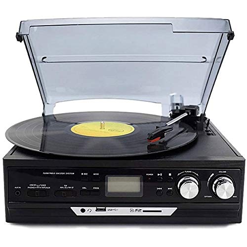 Record Player avec Haut-parleurs intégrés 3 Vitesse Porte-Documents Turntable avec Play USB Encodage Pitch Control et Sortie RCA Entrée auxiliaire - Les Beatles, Paul McCartney, John Lennon, RIngo Starr, George Harrison Record Player avec Haut-parleurs intégrés 3 Vitesse Porte-Documents Turntable avec Play USB Encodage Pitch Control et Sortie RCA Entrée auxiliaire – Image 3