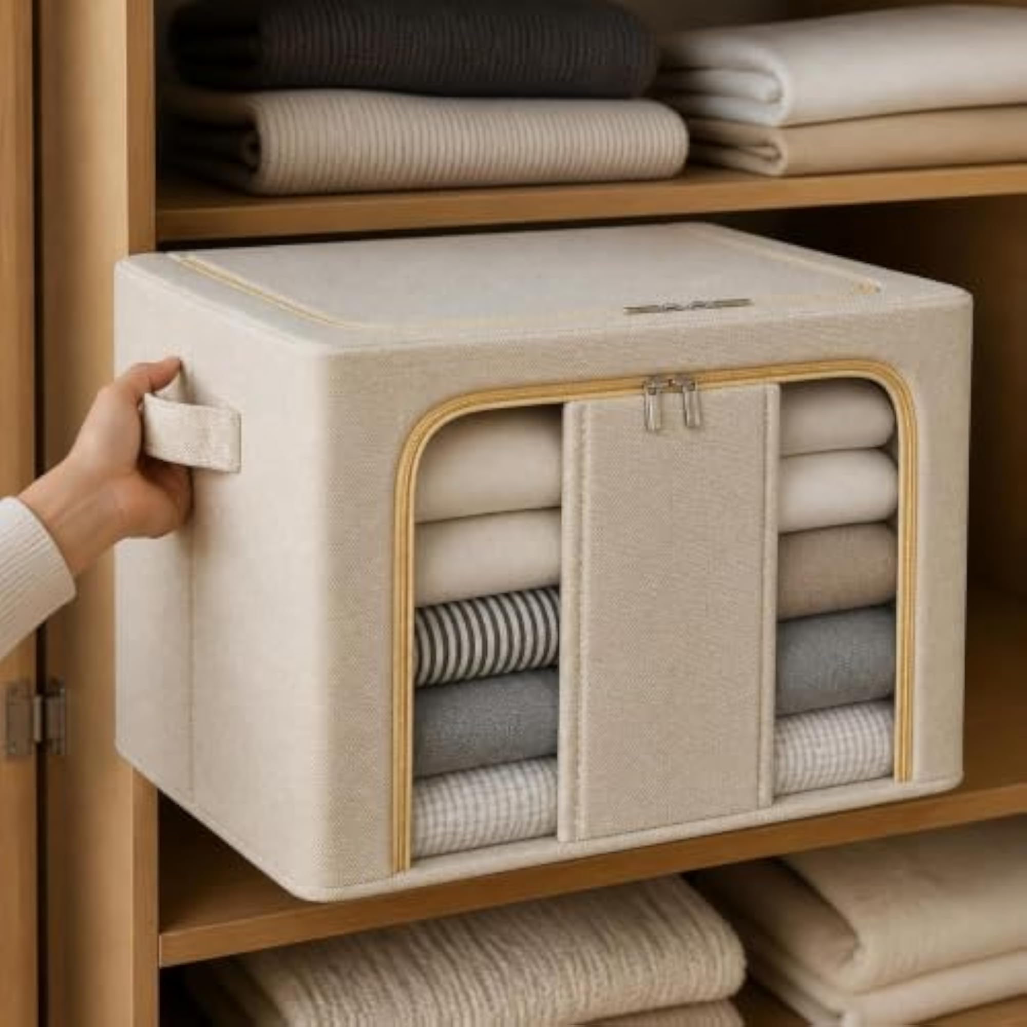 Large Capacity Foldable Storage Organizer Box
