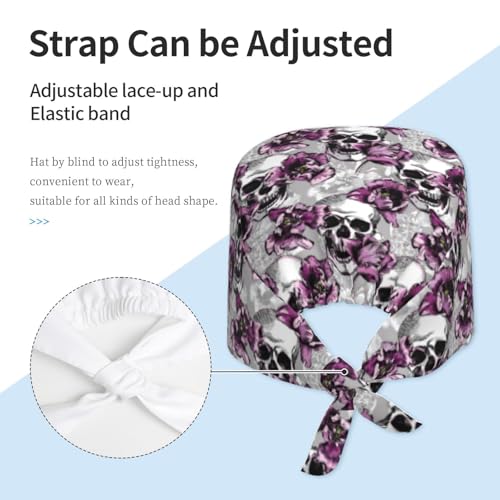 Image of Surgical Caps Men Women, Scrub Cap with Sweatband Adjustable