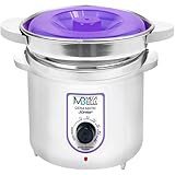 Mega Bell, Panela aquecedora de cera para depilação, Termocera, Cera-Matic Júnior, Com refil, Bivolt, 400g, Tampa lilás com a base branca