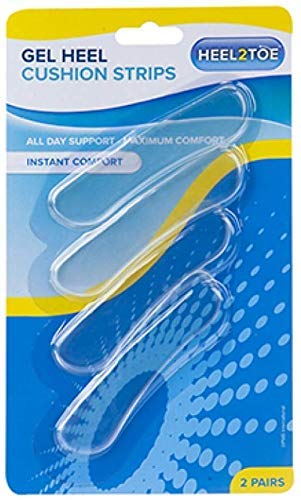 Feet Protectors, Clear Gel Shoe Cushions for Heel, Ball of Foot or Blister Spots (Heel Cushion Strips)