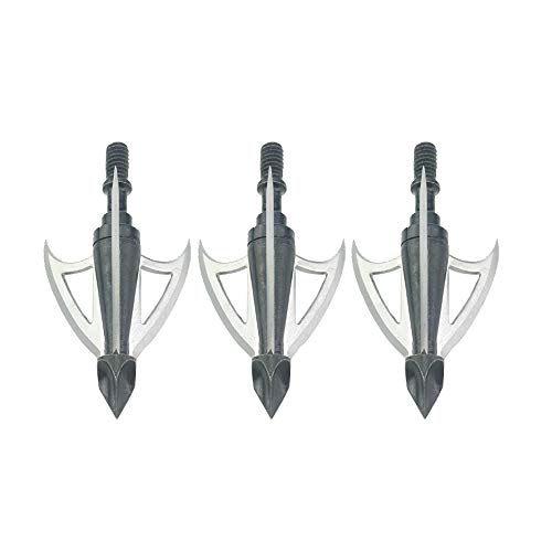 AMEYXGS 6pcs Caza Broadheads 100 Grano Punta de Flecha Puntos al Aire...