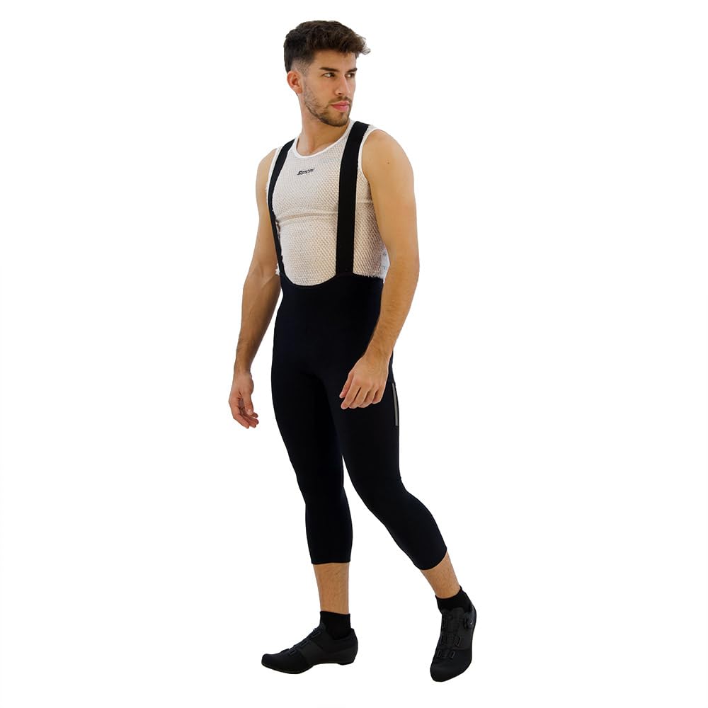 Santini Collants à bretelles 3/4 résistants à l'eau