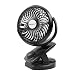 SkyGenius Battery Operated Clip on Mini Desk Fan, Rechargeable Baby Stroller Fan W/ 4400mA Batteries