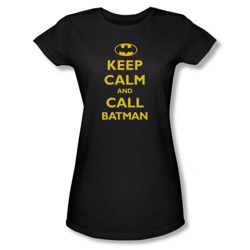 Juniors: Batman - Call Batman Juniors (Slim) T-Shirt Size M