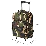 Rockland Double Handle Rolling Backpack, CAMO, 17-Inch - Image 2