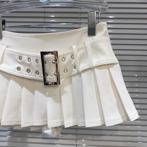 Women's Reversible Wool High Waisted Pleated Skirt Slim Fit4