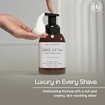 Muse Apothecary Foaming Shave Ritual - Natural Shaving Cream Sensitive Skin - Womens Shaving Cream Mens Shave Cream - Protective Formula Aloe Vera + Shea Butter + Vitamin E - Soothing Lavender, 11.5oz - Image 3