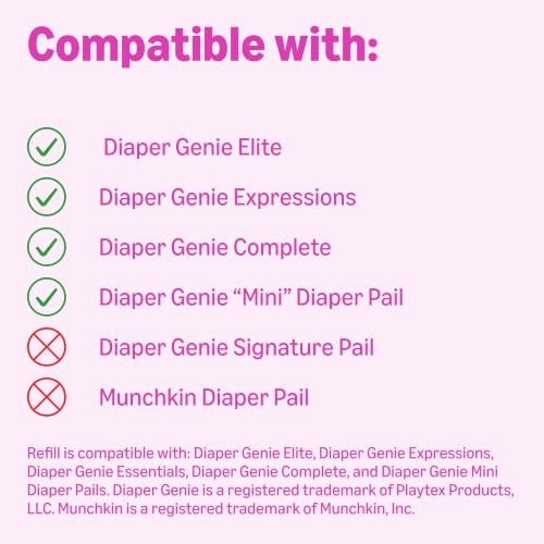 Amazon Basics Blossoms Scented Diaper Pail Refills for Diaper Genie Pails, 2160 Count (8 Packs of 270 Count) (Previously Mama Bear) - image 5