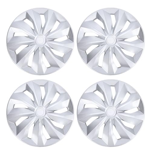 Luocute 4 Tapacubos de Rueda de 14 Pulgadas, Material ABS, Cubierta Universal para Llanta de Rueda de Repuesto para AX, con Fácil de Instalar