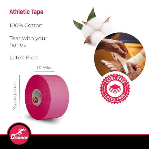 Cramer Athletic Tape, Pink, 1 1/2 inches X 10 Yards