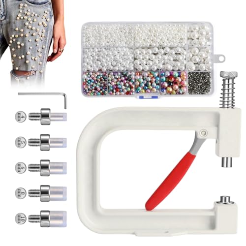 Kit presse-perles manuel Ruwshuuk avec outil pour rivets pour bijoux et chapeaux
