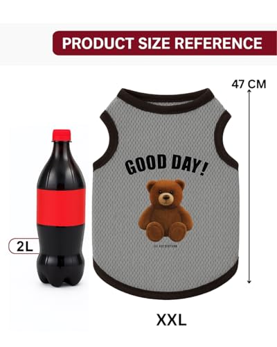 Image of Yellowcult Cute Pet T-Shirt Clothes, Summer Sweetshirts Teddy Pet Random Design mesh Outfit for Large Dogs, cat, Puppy, Kitten, Diwali, Festival, Travel, Outing, Photos (XXL- Any 1)