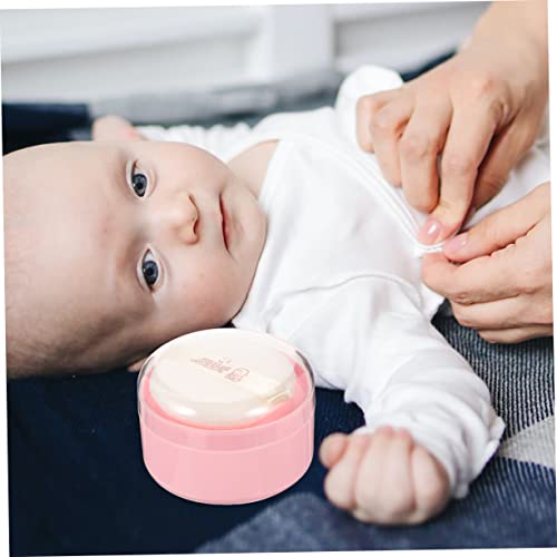 Hoement 6 Pçs Caixa De Uso Corporal Puff Bebê Para Dispensador De Pó Portátil Casa Vazia Recipientes