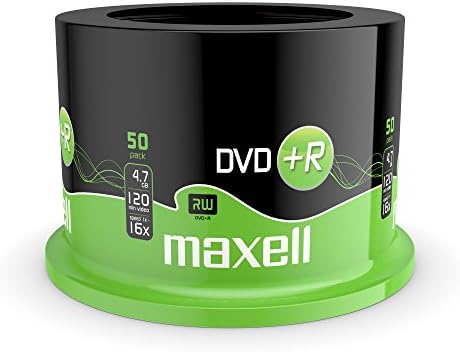 Maxell DVD+R 4.7 GB 16X 120 Min Video - Matt Silver (100 Disk - Spindle)