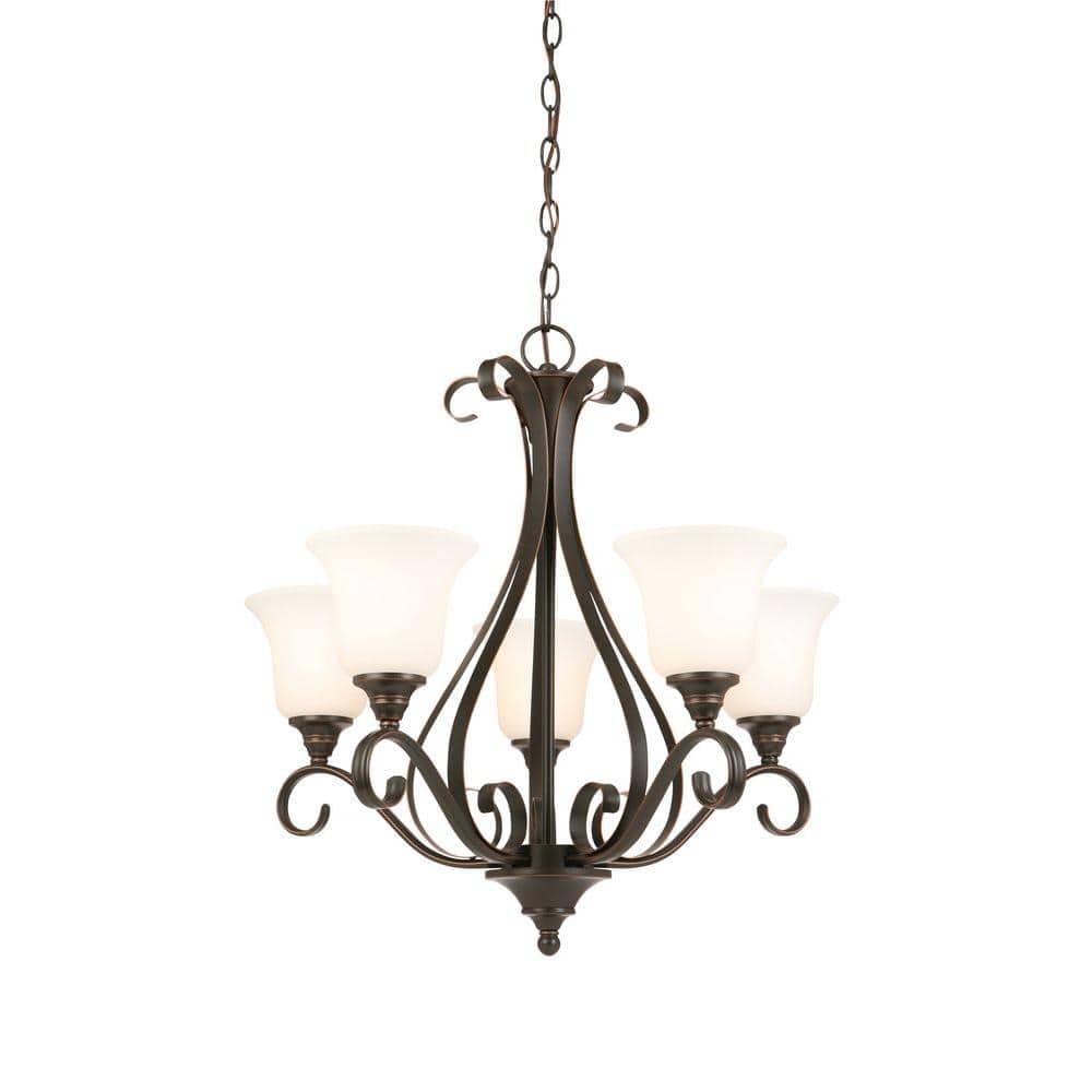 Hampton Bay 5-Light Oil Rubbed Bronze Chandelier,similar 