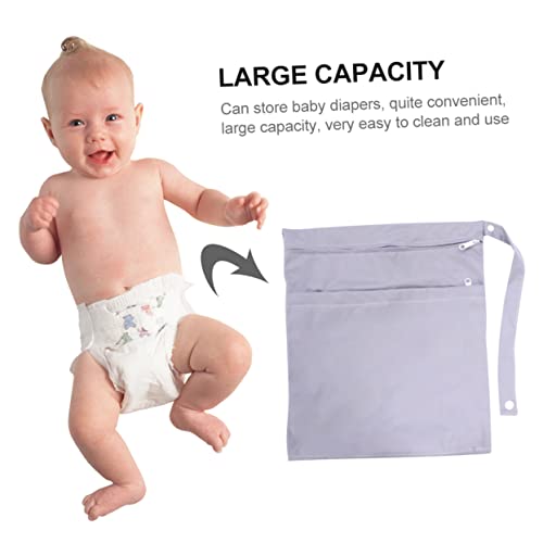 Bolsa impermeable para pañales LIOOBO gris moderna miniatura 7