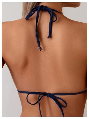 SHENHE Women's 2 Piece Swimsuit Sexy Triangel Halter String Bikini Set Tie Side Swimwear4