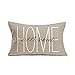 Xihomeli Housse de coussin rectangulaire 30,5 x 50,8 cm en coton et lin avec citations « Home Sweet Home » - Gris - 30,5 x 50,8 cm