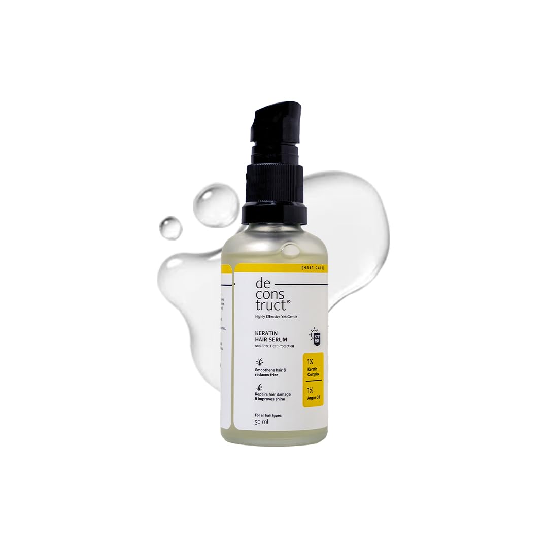 Deconstruct Keratin Treatment Hair Serum For Frizzy, Damaged, Weak Hair | with SPF 50 Protection | Enriched With Keratin & Argan Oil | For All Hair Types | For Women & Men | 50 gm-image-27