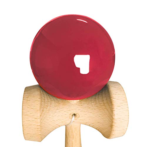 HOLYKING Wooden Tribute Kendama Toy - Japanese Cup and Ball Catch Kadoma Game Ball in Cup Game - Red