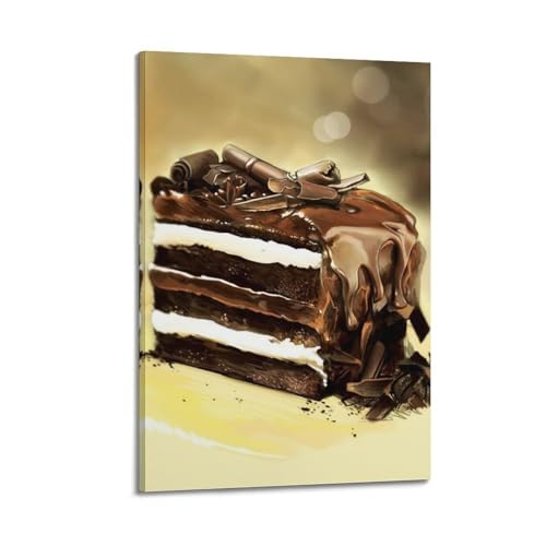 Toile multi-couches WIZIGM tableau peinture numérique chocolat cadre 20x30cm