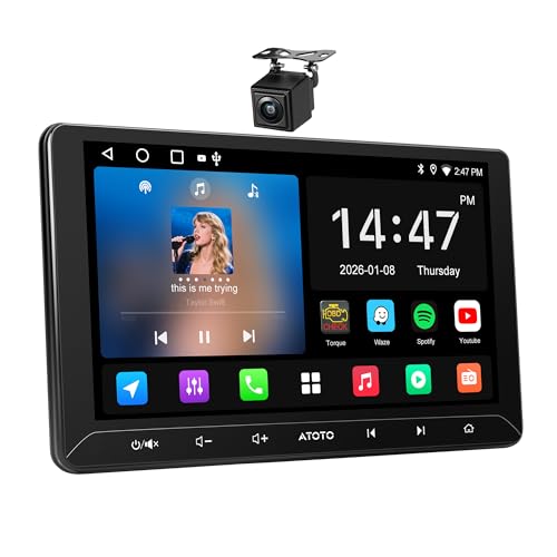 ATOTO A6 Double din Android de Navigation de Voiture st&eacute;r&eacute;o avec Double Bluetooth - Standard A6Y2710SB 1G / 16G Radio multim&eacute;dia de Voiture, WiFi/BT Internet Tethering, Soutien 256G SD et Plus