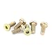 M6 x 15mm Threaded Hex Socket Head Cap Screws Bolts Bronze Tone 6 Pcs