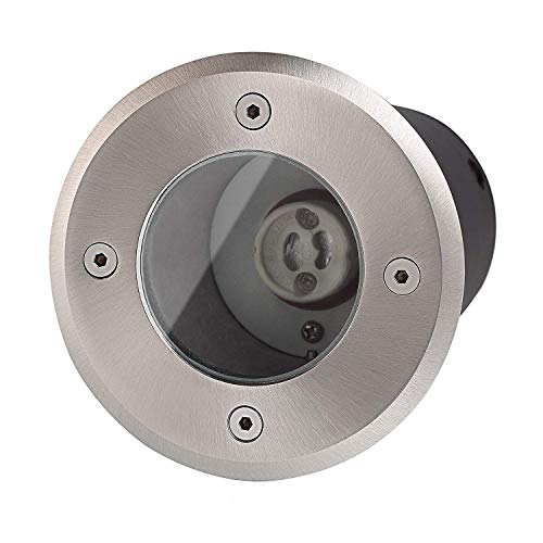 Faretto da incasso da pavimento, in acciaio inox