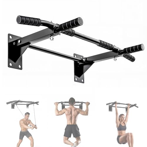 MEDETAYI Pull Up Bar Wall Mounted - Multifunctional...