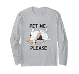 Photo Gallery design con scritta "pet me please beagle maglia a manica Photo Gallery design con scritta "pet me please beagle maglia a manica
