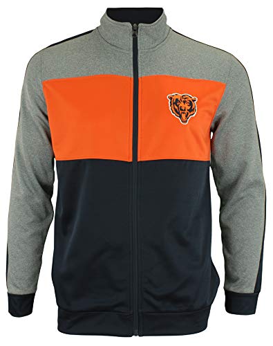 Outerstuff NFL Youth Boys (8-20) Performance Full Zip Stripe Jacket Chicago Bears X-Large (20)