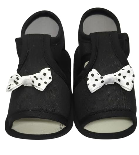 Ninifeet Baby Sandals with Polka Dot Bow Black-image-34