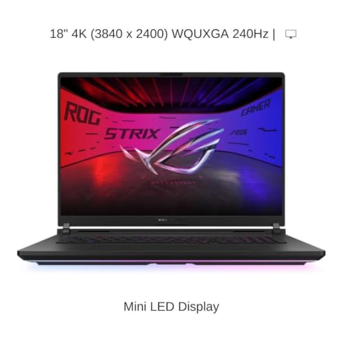 Image of HIDevolution [2026] ASUS ROG Strix Scar 18 G835LWG 18 inch 4K 240Hz Mini LED, 2.7 GHz Ultra 9-290HX Plus, RTX 5080, 32 GB DDR5 RAM, 16 TB PCIe SSD, Windows 11 Home