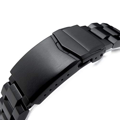 Buy 22mm Hexad DLC Black Watch Band compatible with Seiko Samurai