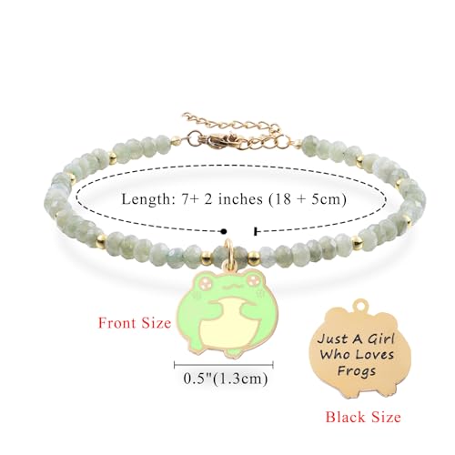 Frog Natural Stone Bracelets Gifts For Friends Women Sister Friendship Funny Gifts2