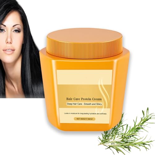 Hailoyearn Crema de proteína capilar, esencia de aminoácidos, crema nutritiva de lujo para proteínas capilares, máscara de cuidado profundo, cuidado hidratante, reparación para seco, dañado (1 unidad)