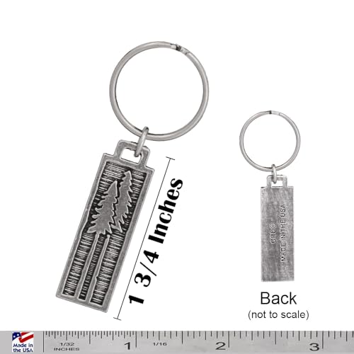 Tall Trees Keychain, A1030KC, 1 3/4”, Pewter, 100% Handmade in the USA, Redwood, Cedar, PNW, Forest, Travel Souvenir, Metal, Keychain, Key Chain, Key Ring, Key Fob, Gift, Over 100 Keychain designs2