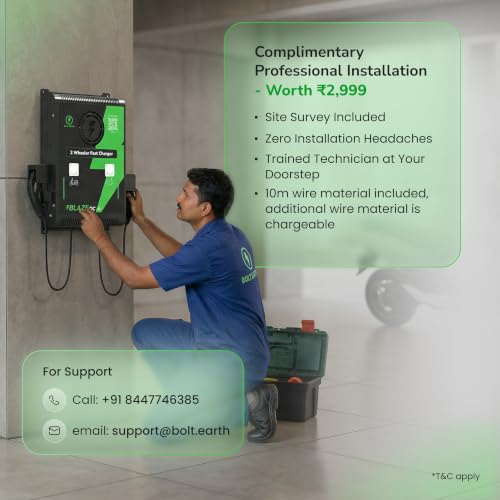Image of Blaze DC Fast Charger for 2-Wheeler Electric Vehicles | Up to 50 km in 15 Minutes | Ola, Ather, and Other Type 6 and Type 7 Compatible Vehicles | Single-Phase