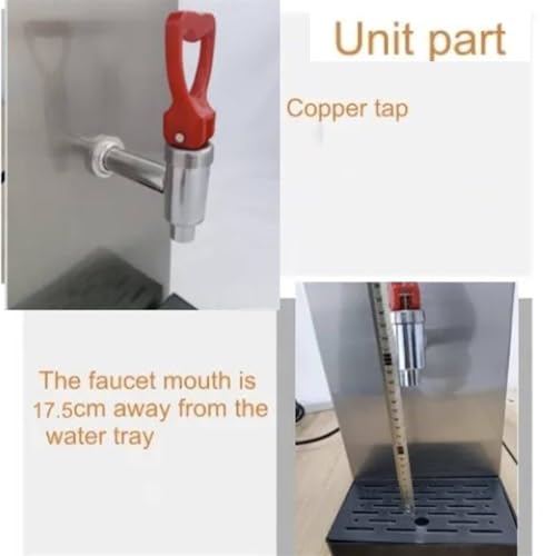 2500W Caldera comercial de agua, 10L Dispensador de agua caliente eléctrica con control digital, Calenco de Calentar rápido de acero inoxidable Tea Maker para Office Canteen, Non Drip Tap, High Capaci
