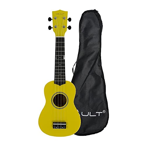 Image of Vault UK-003 Soprano Colourful Ukulele 21 inch With Gig Bag (Yellow)