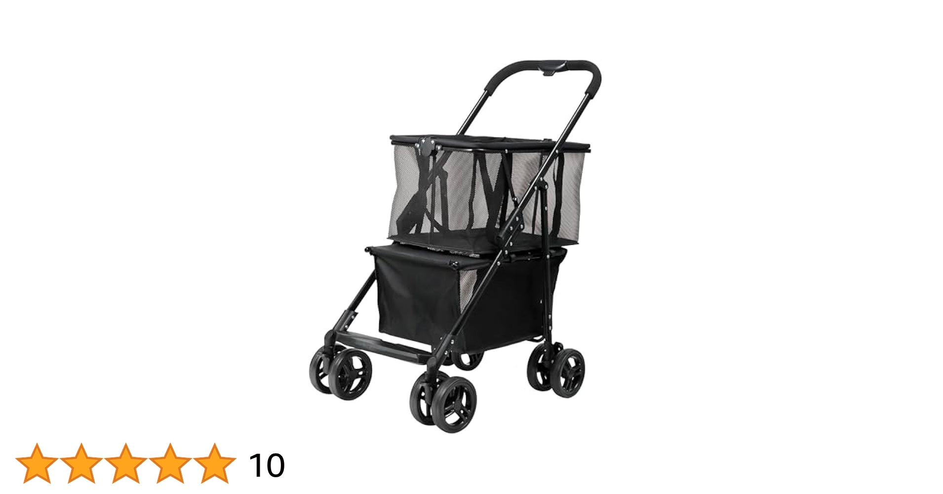 折りたたみ式 2段ショッピングカート 大容量25L ブランド：MIKISHO Amazon｜折りたたみ式 2段ショッピングカート 大容量25L