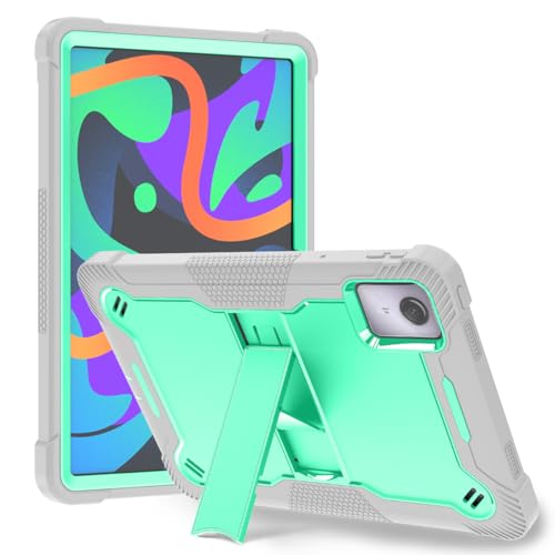 Étui haut de gamme Lenovo Tab M11 2024 antichoc vert et gris