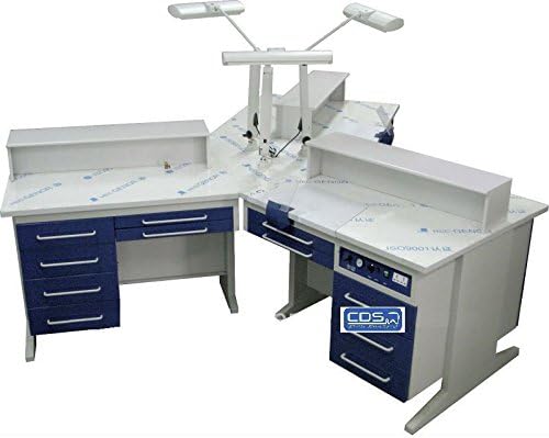 Dental 3 Person Workstation Bench AX-YT1 Laboratory W/Dust Collectors
