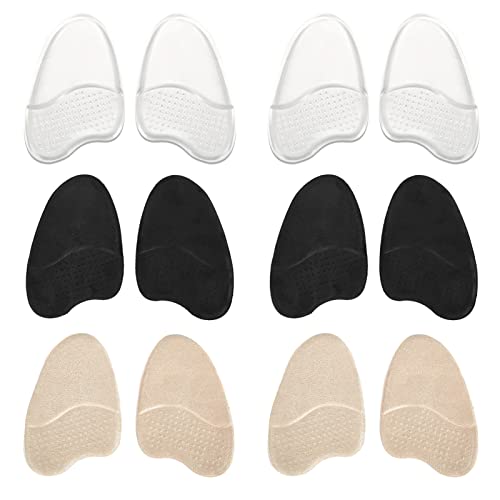 Almohadillas metatarsianas para mujer, almohadillas antideslizantes de tacón alto para mujer, cojines de bola de pie, cómodo relleno invisible para zapatos, plantilla reutilizable suave para aliviar